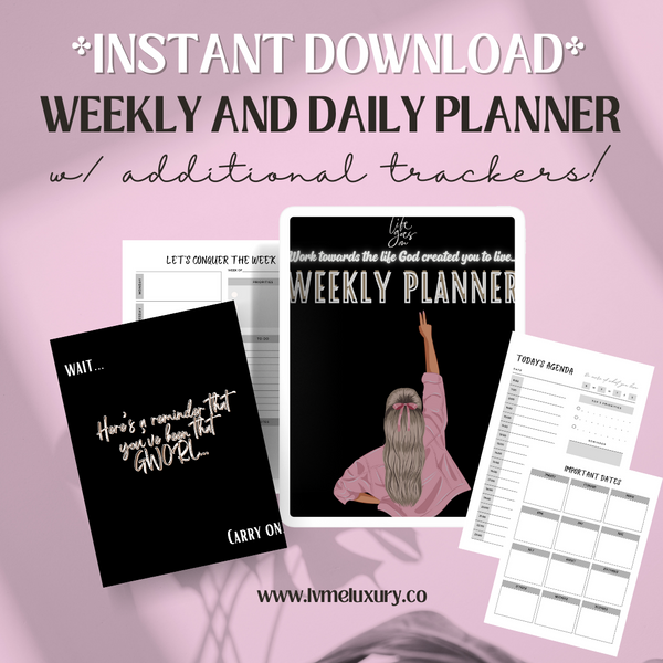 The Life God Made For You Weekly and Daily Planner